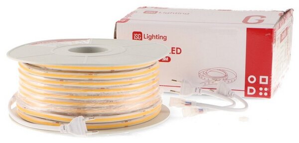 Striscia Led Point 220V 700W 14W/m COB Bobina 50 metri IP67 Bianco freddo 6000K iSG Lighting