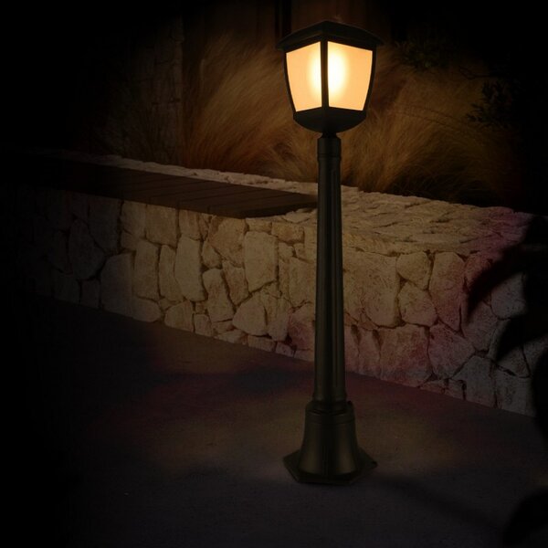 Lampione Led House Plus Nero 1 metro IP44 1 x E27 M LEDME