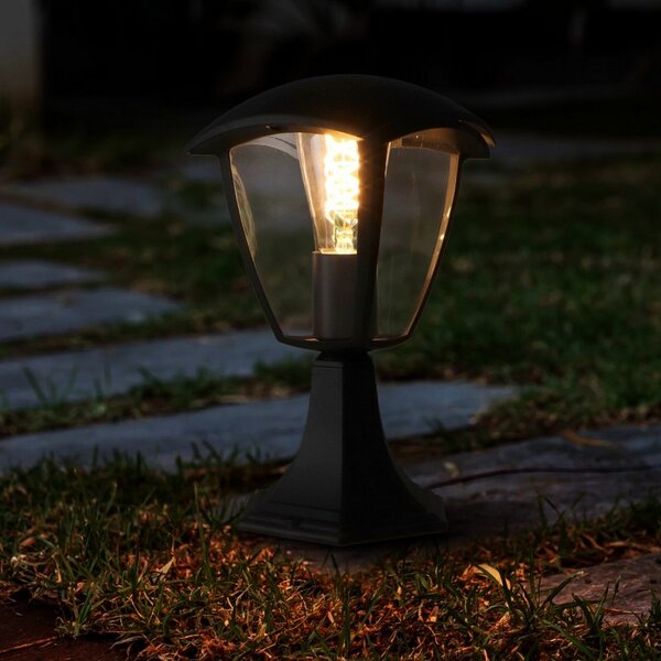 Lampioncino Led Ronse Nero 28cm IP44 1 x E27 M LEDME