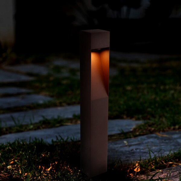 Lampioncino Led Bornos Plus 10W Marrone ruggine 60cm IP65 CCT temperatura colore regolabile iSG Lighting