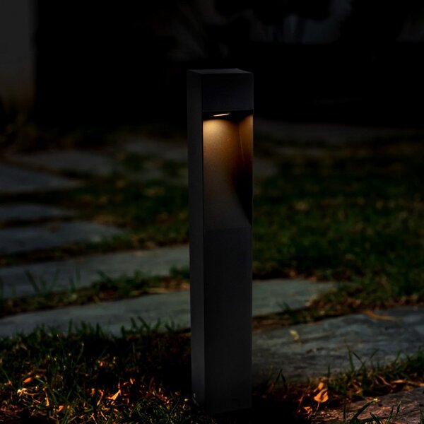 Lampioncino Led Bornos Plus 10W Nero 60cm IP65 CCT temperatura colore regolabile iSG Lighting