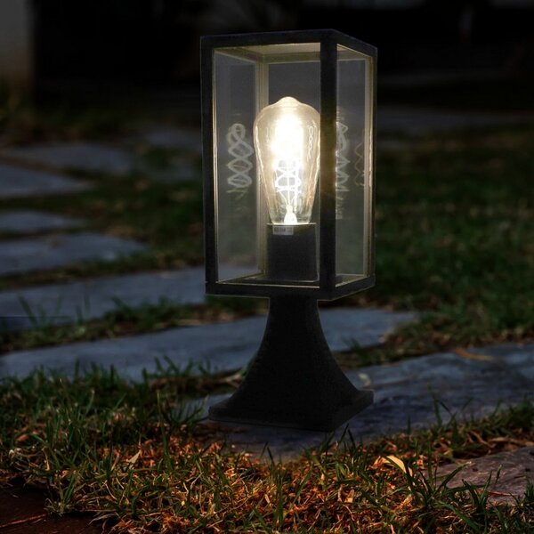 Lampioncino Led Ducte Nero 33cm IP44 1 x E27 M LEDME