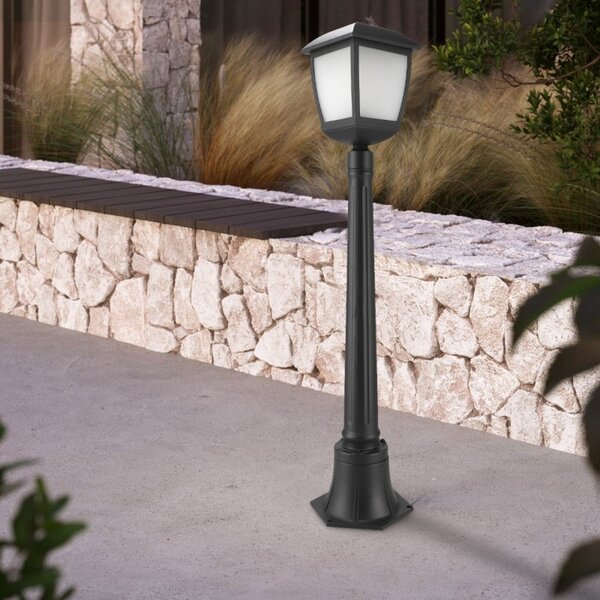 Lampione Led House Plus Nero 1 metro IP44 1 x E27 M LEDME