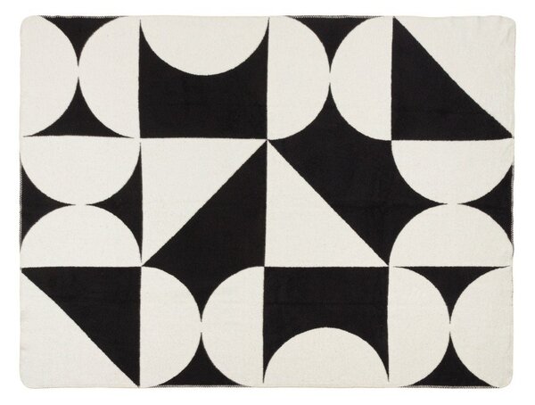 Coperta nera/color crema 150x200 cm Tul – noo.ma