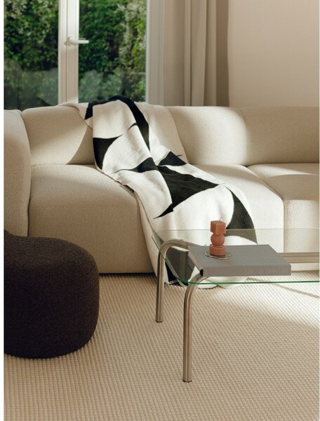 Coperta nera/color crema 150x200 cm Tul – noo.ma