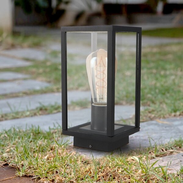 Lampioncino Led Ducte Plus Nero 24cm IP44 1 x E27 M LEDME