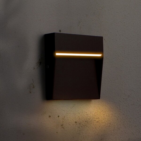 Segnapasso Led Plum 3W Marrone ruggine a superfice Quadrato IP54 CCT temperatura colore regolabile iSG Lighting
