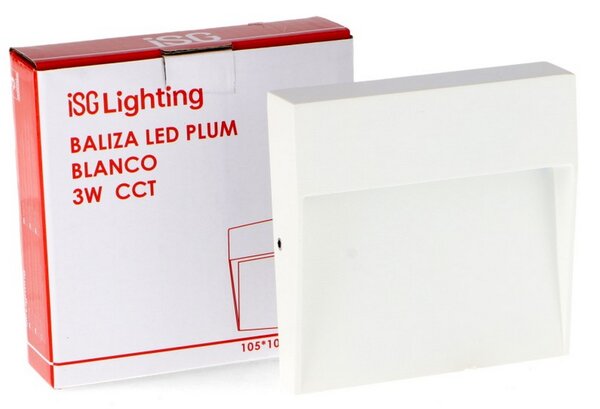 Segnapasso Led Plum 3W Bianco a superfice Quadrato IP54 CCT temperatura colore regolabile iSG Lighting