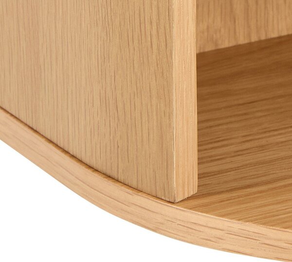 Comodino colore naturale chiaro con effetto rovere Paron – Actona