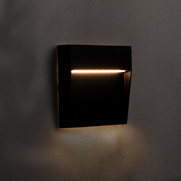 Segnapasso Led Plum 3W Nero a superfice Quadrato IP54 CCT temperatura colore regolabile iSG Lighting