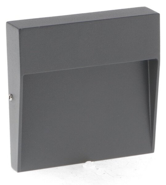 Segnapasso Led Plum 3W Grigio a superfice Quadrato IP54 CCT temperatura colore regolabile iSG Lighting