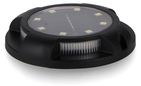 Faretto segnapassi Led 2W Nero con pannello solare IP54 Bianco freddo 6000K con sensore crepuscolare M LEDME