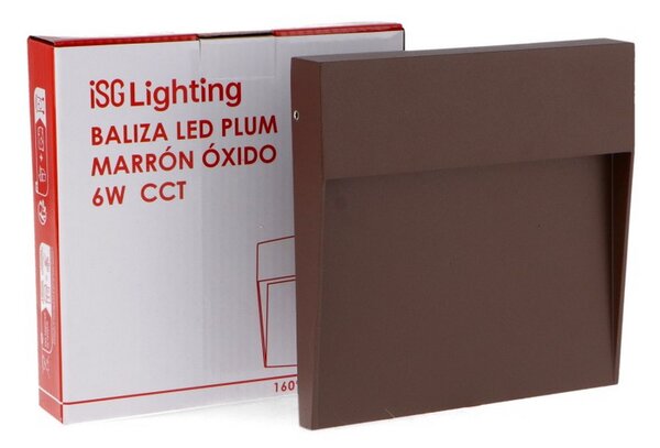 Segnapasso Led Plum 6W Marrone ruggine a superfice Rotondo IP54 CCT temperatura colore regolabile iSG Lighting