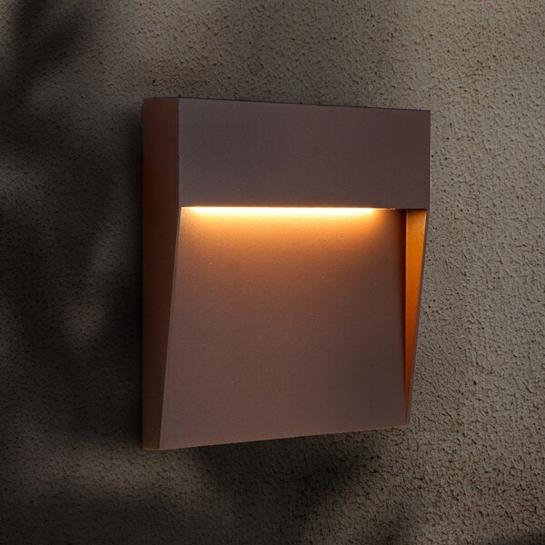 Segnapasso Led Plum 6W Marrone ruggine a superfice Rotondo IP54 CCT temperatura colore regolabile iSG Lighting