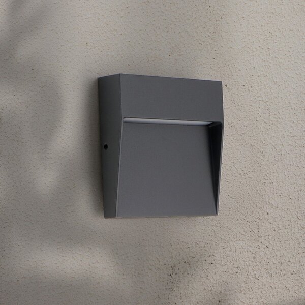 Segnapasso Led Plum 3W Grigio a superfice Quadrato IP54 CCT temperatura colore regolabile iSG Lighting