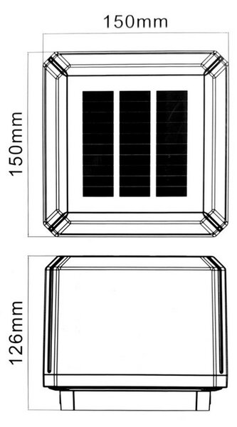 Faretto segnapassi Led Inel 1,6W Bianco con pannello solare IP65 CCT temperatura colore regolabile con sensore crepuscolare M LEDME