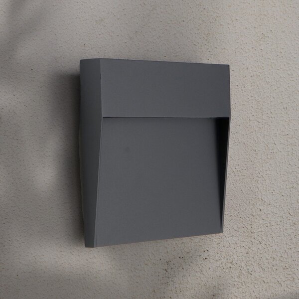 Segnapasso Led Plum 6W Grigio a superfice Quadrato IP54 CCT temperatura colore regolabile iSG Lighting