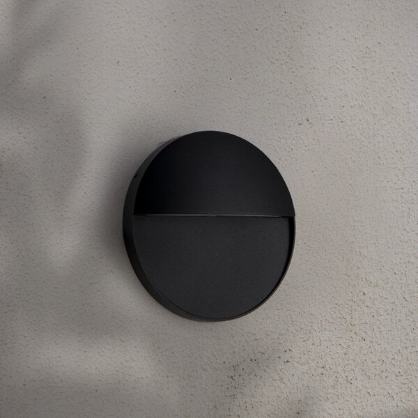 Segnapasso Led Tech 3W Nero a superfice Rotondo IP54 CCT temperatura colore regolabile iSG Lighting