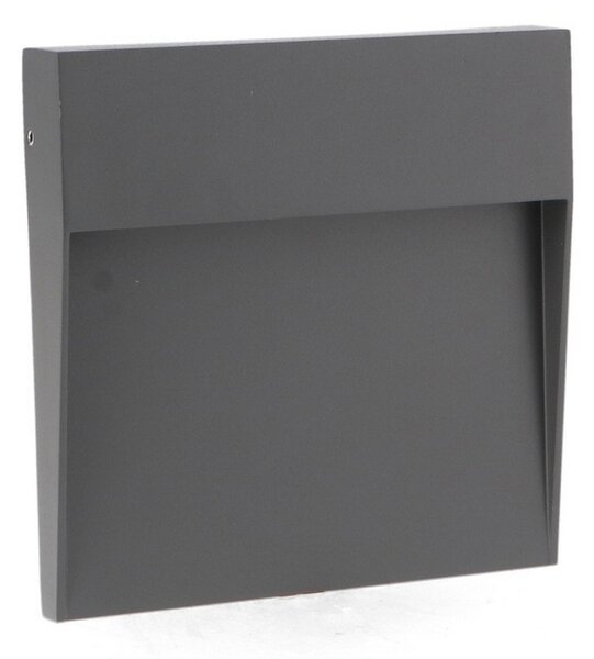 Segnapasso Led Plum 6W Grigio a superfice Quadrato IP54 CCT temperatura colore regolabile iSG Lighting