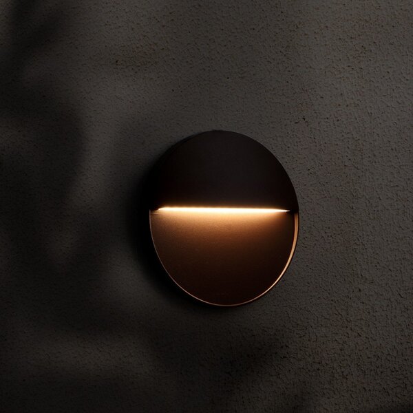 Segnapasso Led Tech 3W Marrone a superfice Rotondo IP54 CCT temperatura colore regolabile iSG Lighting