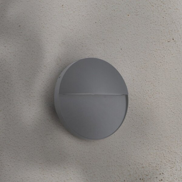 Segnapasso Led Tech 3W Grigio a superfice Rotondo IP54 CCT temperatura colore regolabile iSG Lighting