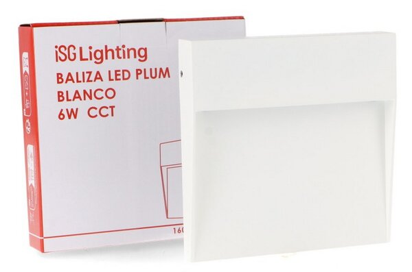 Segnapasso Led Plum 6W Bianco a superfice Quadrato IP54 CCT temperatura colore regolabile iSG Lighting