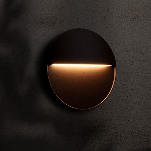 Segnapasso Led Tech 6W Marrone a superfice Rotondo IP54 CCT temperatura colore regolabile iSG Lighting