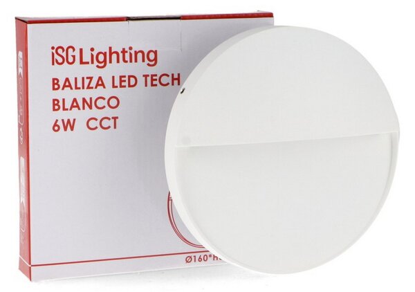 Segnapasso Led Tech 6W Bianco a superfice Rotondo IP54 CCT temperatura colore regolabile iSG Lighting