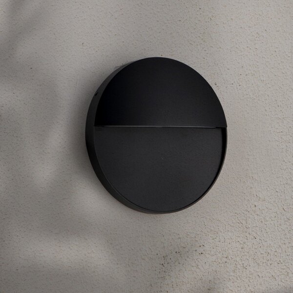 Segnapasso Led Tech 6W Nero a superfice Rotondo IP54 CCT temperatura colore regolabile iSG Lighting
