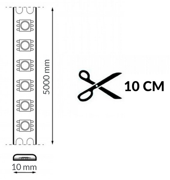 Striscia Led Digitale 24V 70W WS2811 10 metri IP20 RGBIC Mixt M LEDME