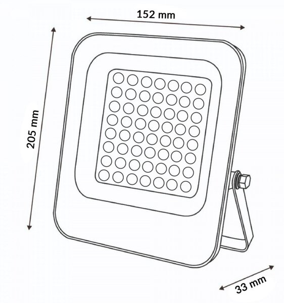 Faro proiettore Led Slim 30W Grigio da esterno IP65 CCT temperatura colore regolabile M LEDME