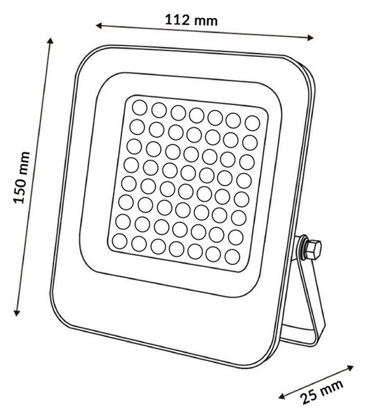 Faro proiettore Led Slim 10W Grigio da esterno IP65 CCT temperatura colore regolabile M LEDME