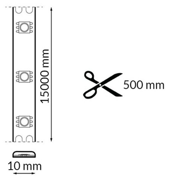 Kit Striscia Led 24V 195W SMD 5050 15 metri IP20 con telecomando RGB M LEDME