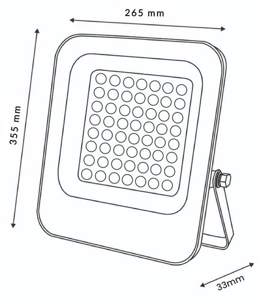 Faro proiettore Led Slim 150W Grigio da esterno IP65 CCT temperatura colore regolabile M LEDME