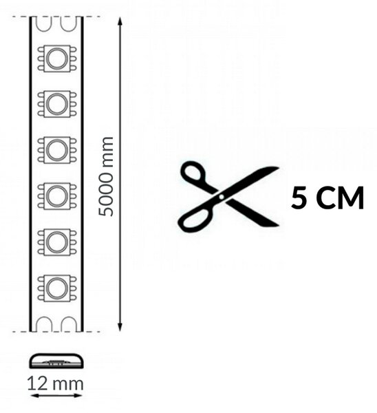 Striscia Led Digitale 24V 60W COB 5 metri IP20 RGBIC M LEDME