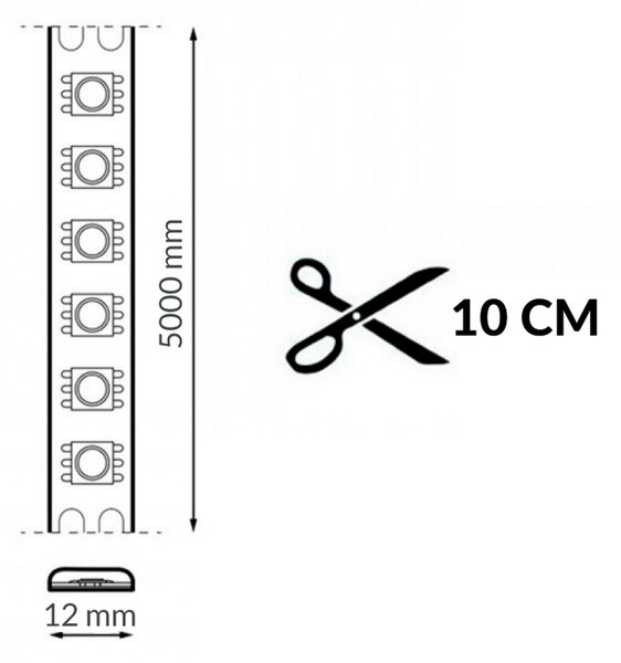 Striscia Led 24V 75W SMD 5 metri IP20 RGB+CCT Classic M LEDME