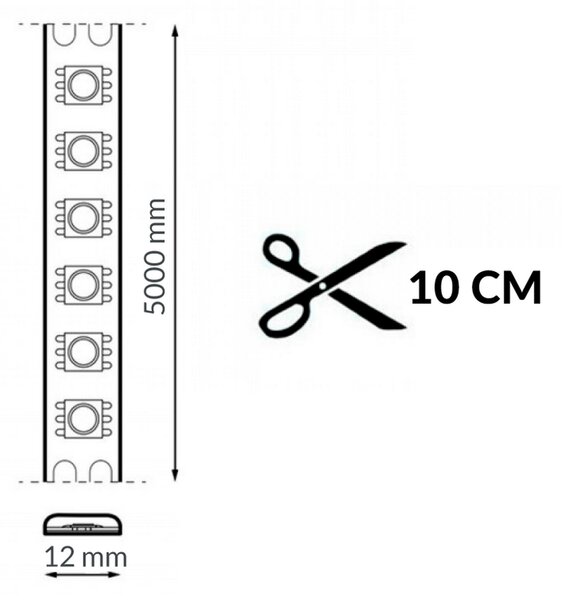 Striscia Led 24V 70W SMD 5050 5 metri IP65 RGBW Videny M LEDME