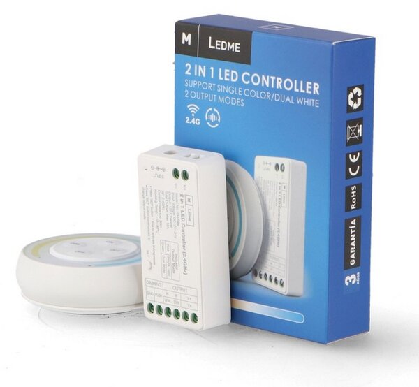 Controller Dimmer striscia Led Monocolore + CCT 12-24V con telecomando RF M LEDME
