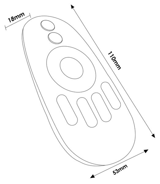 Telecomando RF striscia Led monocolore + CCT 4 zone dimmer 12-24V M LEDME