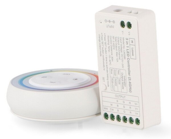Controller Dimmer WiFi striscia Led RGB + CCT 12-24V con telecomando RF M LEDME