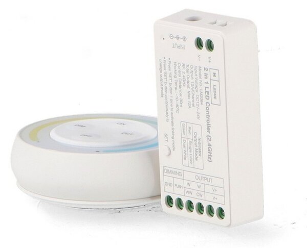 Controller Dimmer striscia Led Monocolore + CCT 12-24V con telecomando RF M LEDME