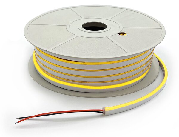 Striscia Led flessibile Neon Flex modellabile 12V 14W/m Bobina 50 metri IP65 Gialla M LEDME