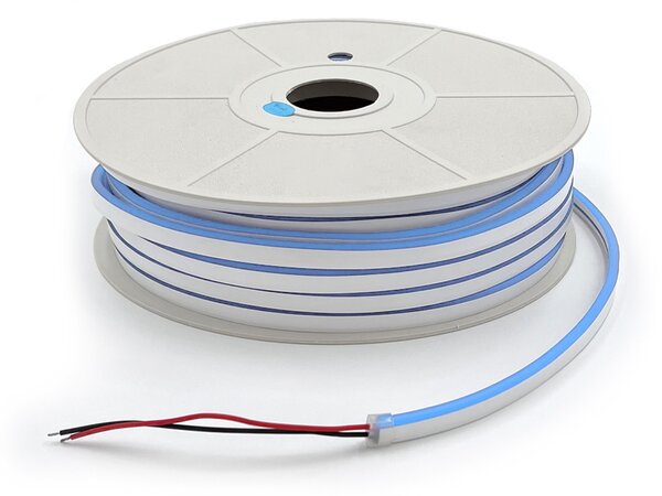 Striscia Led flessibile Neon Flex modellabile 12V 14W/m Bobina 50 metri IP65 Azzurro chiaro M LEDME