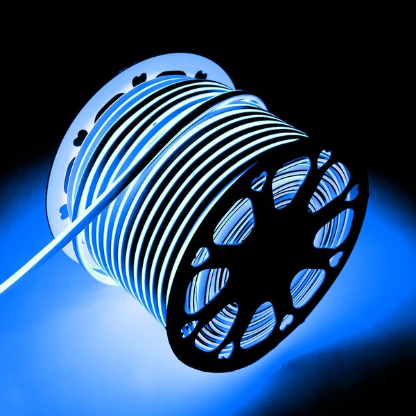 Striscia Led flessibile Neon Flex modellabile 12V 14W/m Bobina 50 metri IP65 Azzurro chiaro M LEDME