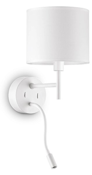 Appliques - Lampade Da Parete Set Metallo Bianco 2 Luci E27