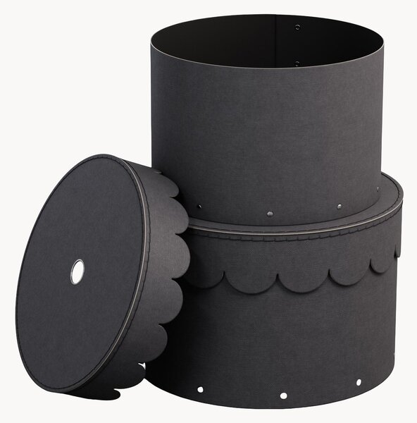 Set di 2 scatole rotonde Wilma