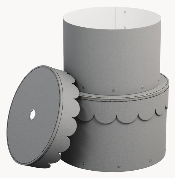 Set di 2 scatole rotonde Wilma