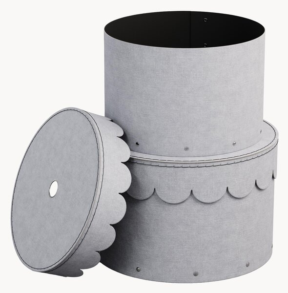 Set di 2 scatole rotonde Wilma