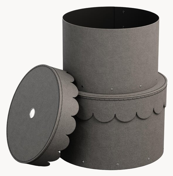 Set di 2 scatole rotonde Wilma
