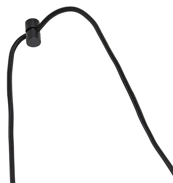 Sistema a binario monofase con 3 faretti e lampade a sospensione bronzo scuro - Cavalux Jeana